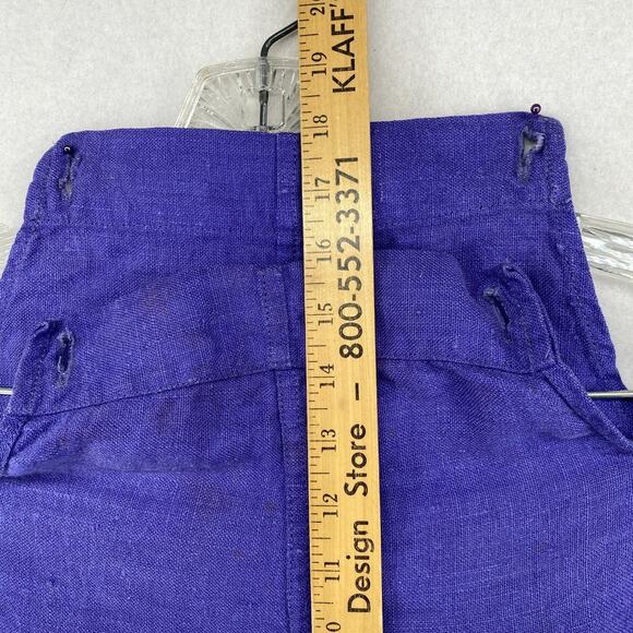 ANGELHEART DESIGNS Outfit M Linen Boxy Top & Tapered Pants 2 Pieces Blue USA VTG - Picture 9 of 16